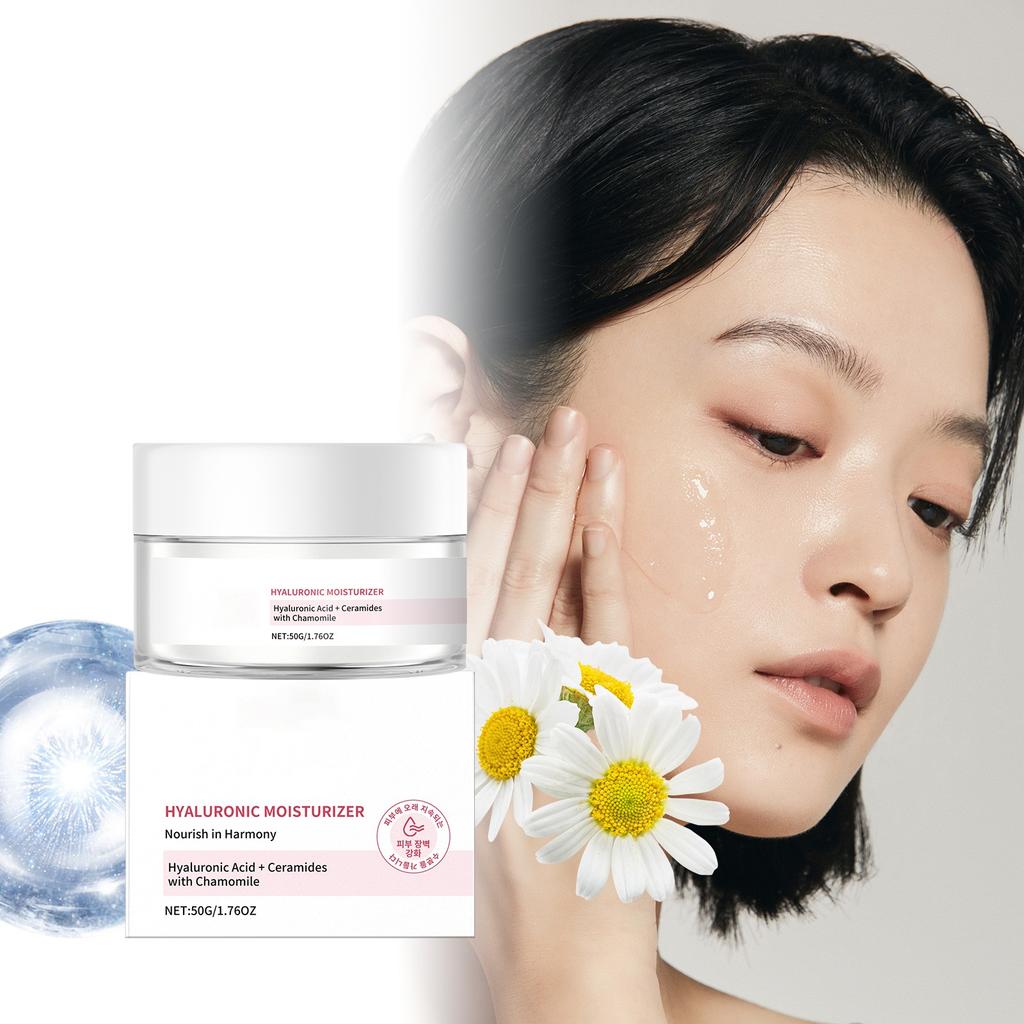 Гиалуроновый увлажняющий крем увлажняет кожу и защищает кожный барьер для молодой и энергичной кожи