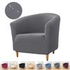 1PC Solid Color Club Tub Armchair Cover Stretch Bar Chair Slipcover Elastic Single Sofa Cover for Counter Bedroom Living Room