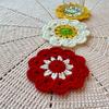 Handmade Crochet Flower Coaster Heat-Resistant Cup Mat for Mugs Glasses Soft