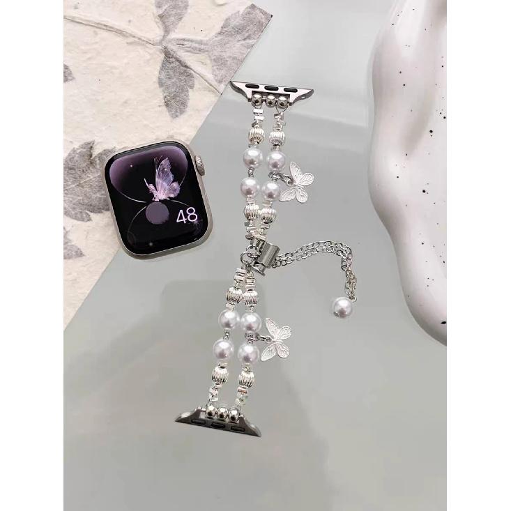 New Butterfly Strap Beads For Apple Watch band women link Series 11/8/7/6/10/9 40mm 41mm 38mm 42mm 44mm 45mm 46mm