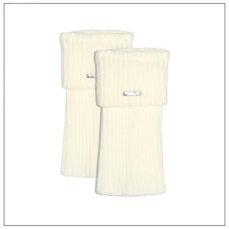 Metal Logo Retro Coffee Brown Set for Women's Autumn and Winter Fashionable and Versatile Knitted Pile Sock Calf Set