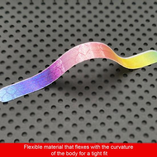 20 шт., светоотражающая наклейка на ступицу колеса автомобиля, самоклеящаяся, универсальная, цвета радуги, предупреждение о безопасности ночного вождения, наклейка, полоса, лента, автомобильные аксессуары