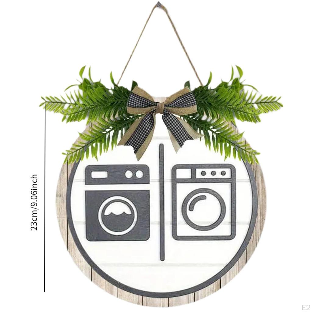 Декор для прачечной Знак стиральной машины Универсальная деревянная настенная работа ручной работы