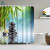 Современные Пейзажные Живописные Принтованные Душевые Шторы Тканевые Водонепроницаемые Полиэстер Для Декора Ванной Комнаты Шторы для Ванной
