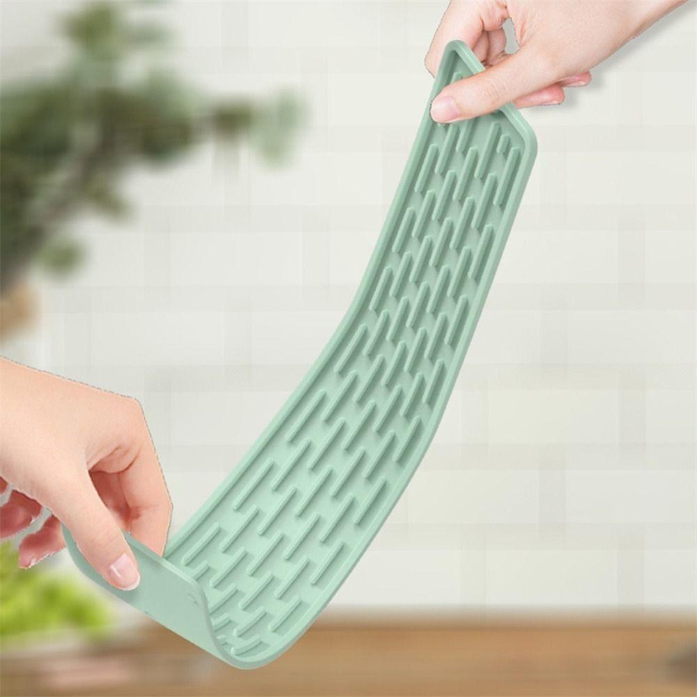 Pads Faucet Wraparound Silicone Faucet Mat Splash Catcher Faucet Absorbent Mat Silicone Drain Pad
