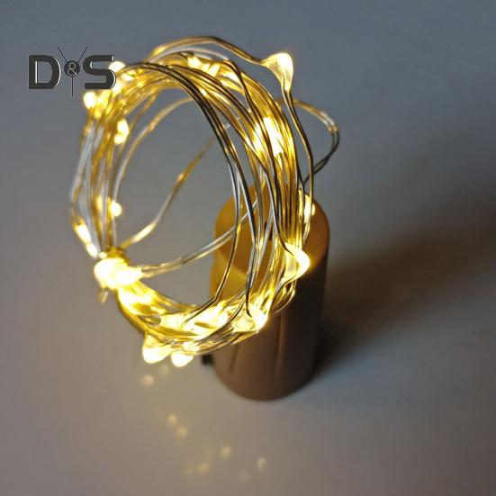 10 шт. светильников для винных бутылок с пробкой, супер яркие водонепроницаемые пробковые светильники на батарейках, романтические декоративные мини-светильники