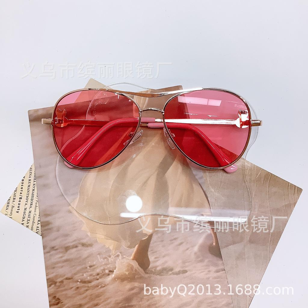 Классические очки-жабы для девочек, симпатичные солнцезащитные очки, модная металлическая оправа, защита глаз, защита от солнца, защита от ультрафиолета, очки для мальчиков