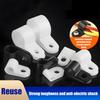 100Pcs/Pack U-Type R-Type Nylon Clamp Cable Clips Plastic Hose Fasteners Mount Fix Hardware Electrical Fitting Wire Management