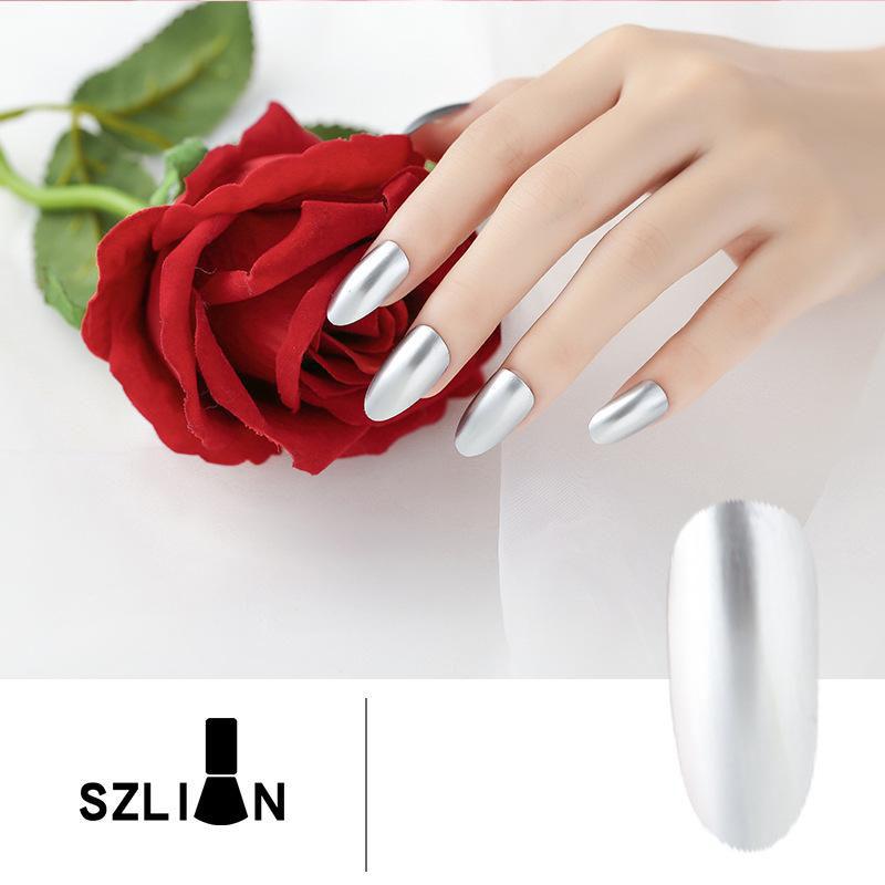 Rose Gold Silver Magic Mirror Effect Long-Lasting Metallic Nail Polish for DIY Nail Art Decoration