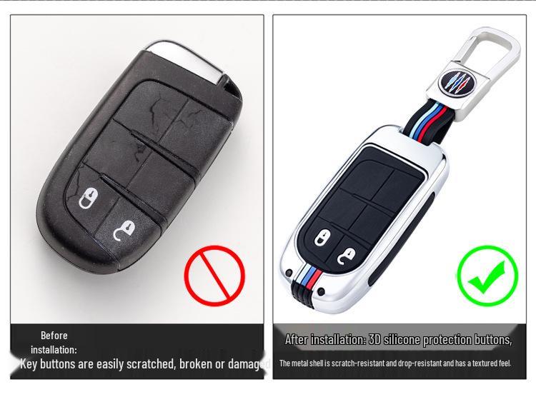 Чехол для ключа для Jeep Compass, Renegade, Cherokee, Grand Commander