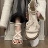 Roman Sandals Women's Summer 2025 New Fashion Versatile Fairy Style with Skirt Wear Thick-soled Cool Boots Tide