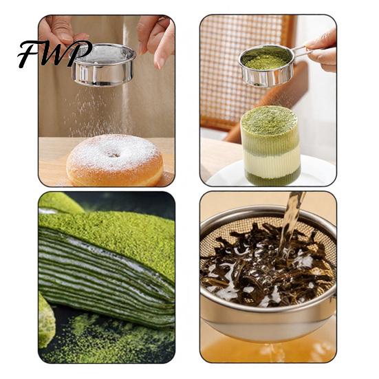 Baking Flour Sifter Small Stainless Steel Fine Mesh Sieve for Cocoa Powder Handheld Sugar Egg Liquid Filter Home Kitchen