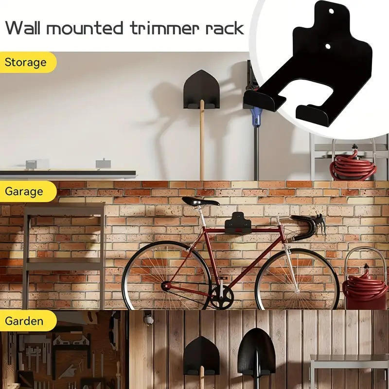 Подставка для триммера Органайзер для мотокосы Держатель Подставка для триммера для травы Настенный подвес для хранения Органайзер для садового электроинструмента Подвес