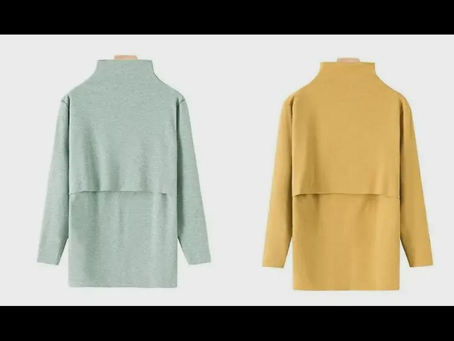 Warm Autumn Maternity and Nursing Top with Velvet - Postpartum Long Sleeve 3211