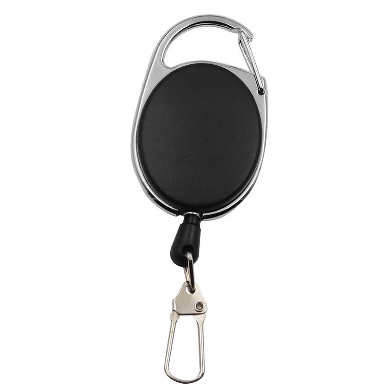 Retractable Keychain Badge Holder with Anti-Lost Lanyard and Easy Pull Buckle