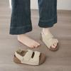 Женские летние шлепанцы 2025 новая мода шлепанцы на толстой подошве повседневные универсальные для улицы пляжные шлепанцы на мягкой подошве