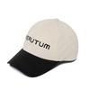 VERUTUM Кепка с двухцветным логотипом спереди, биостирка, цвет: Слоновая кость/Черный, Hw Bc009b