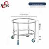 Мобильная сервировочная тележка из нержавеющей стали для ведер