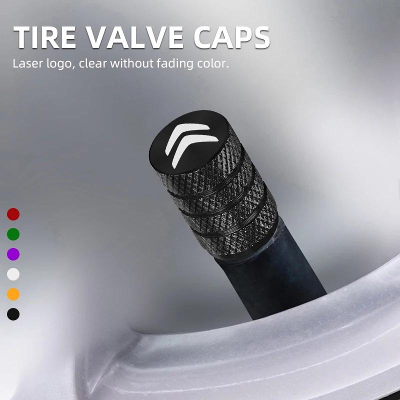 ATU4 4PCS Metal Alloy Car Wheel Tire Valve Stem Caps For Citroen C4 C3 C5 C1 C2 Berlingo C-Elysee C4-Picasso C4-Aircross