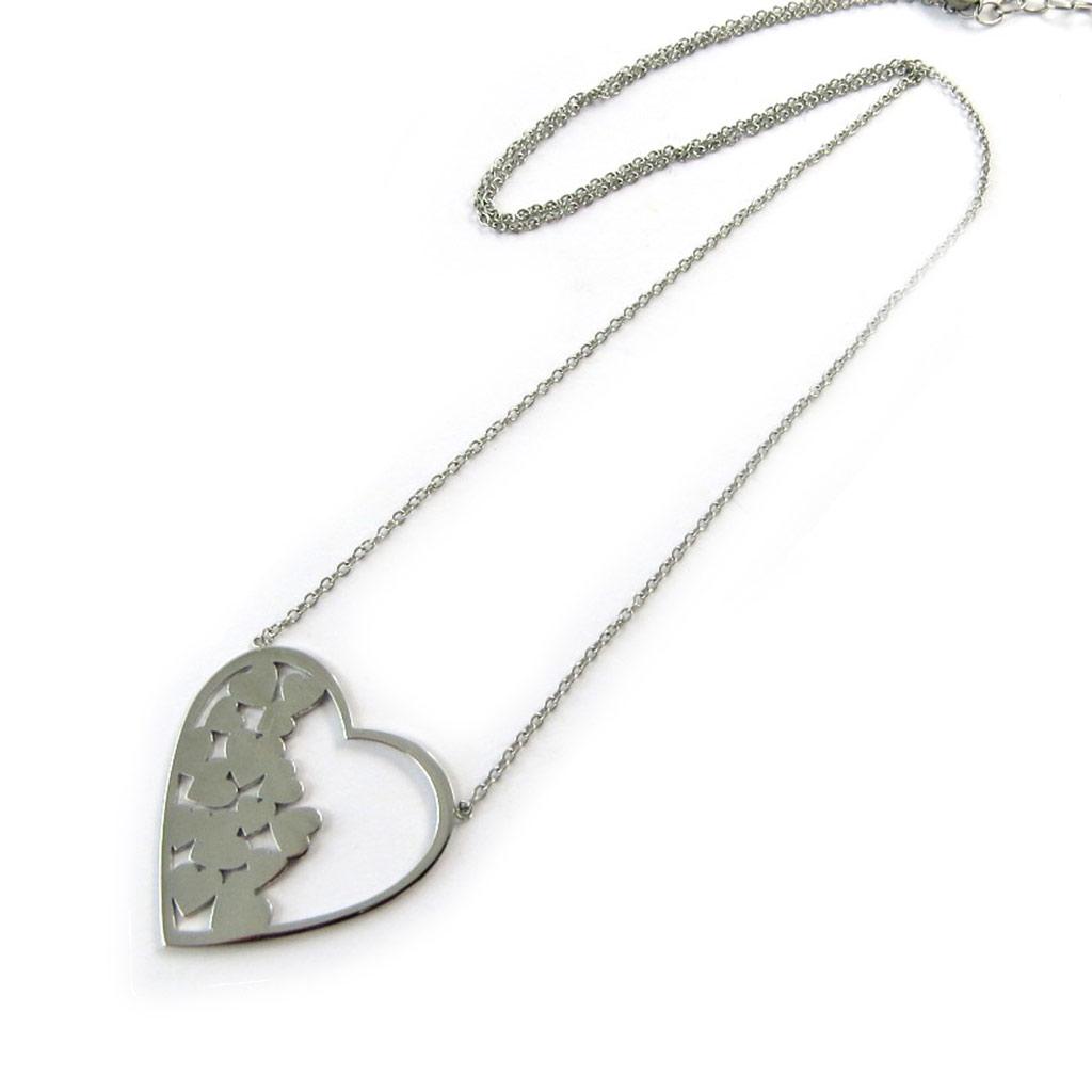 Les Trésors De Lily [N3366] - Серебряное стальное колье «Love» - 26x25 мм