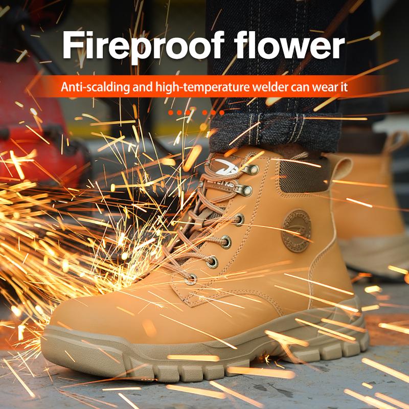 Новый дизайн Водонепроницаемая защитная обувь Мужские рабочие кроссовки Обувь со стальным подноском Защита от проколов Защитные ботинки Мужская легкая рабочая обувь