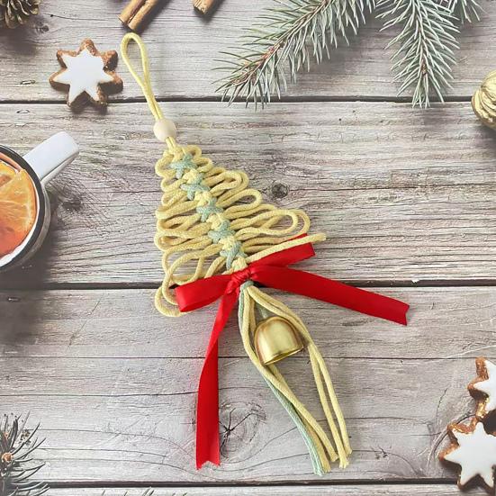 Рождественские украшения Рустикальные поделки в форме рождественской елки с золотыми