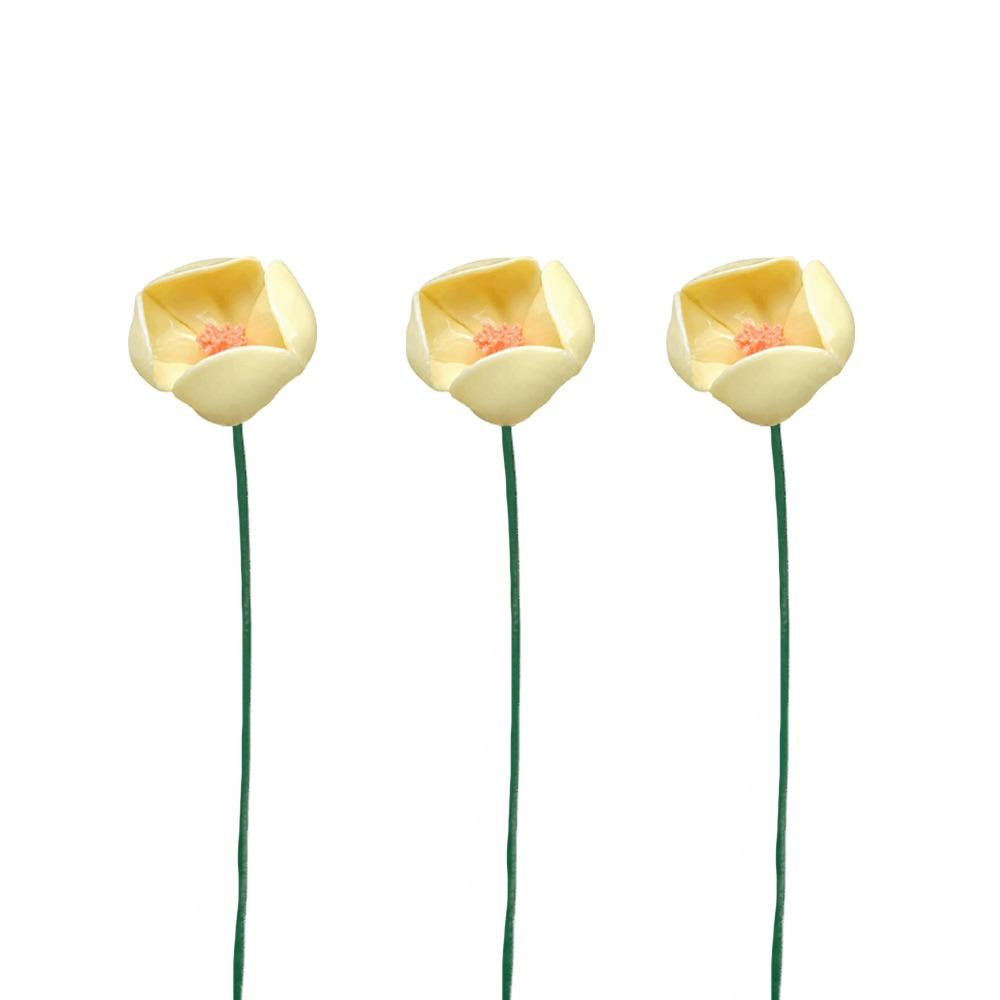 3Pcs Ceramic Bee Butterfly Water Dispenser Flower-Shaped Artificial Flower Indoor Outdoor