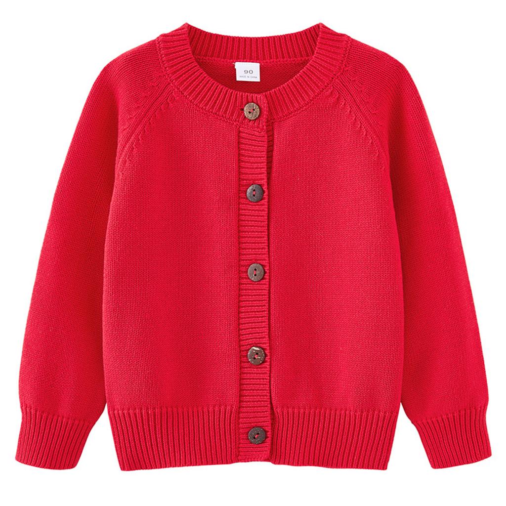 Children's Fashion Casual Cardigan Knitted Long Sleeve  Top