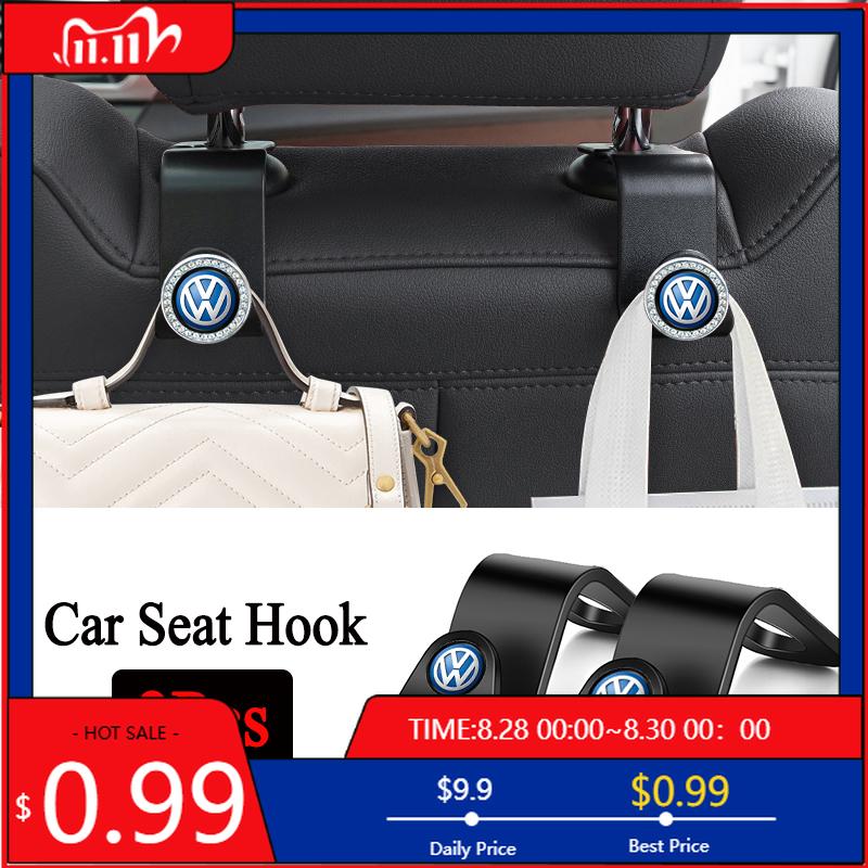 VW GTI GOLF 2026 Горячее для VW VOLKSWAGEN 2 шт. Портативные крючки на спинку сиденья для салона автомобиля для Volkswagen Tiguan T-ROC R Scirocco GTI Mag