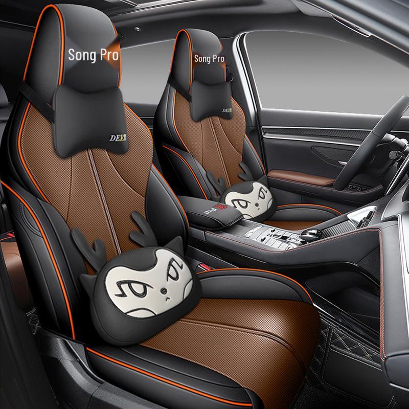 BYD Song PRO dm-i Universal Leather Car Seat Cushion: Four-Season Full Coverage