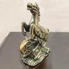 Brass Horse Step On Coins Lucky Statue Feng Shui Desk Miniatures Crafts Collections Figurines