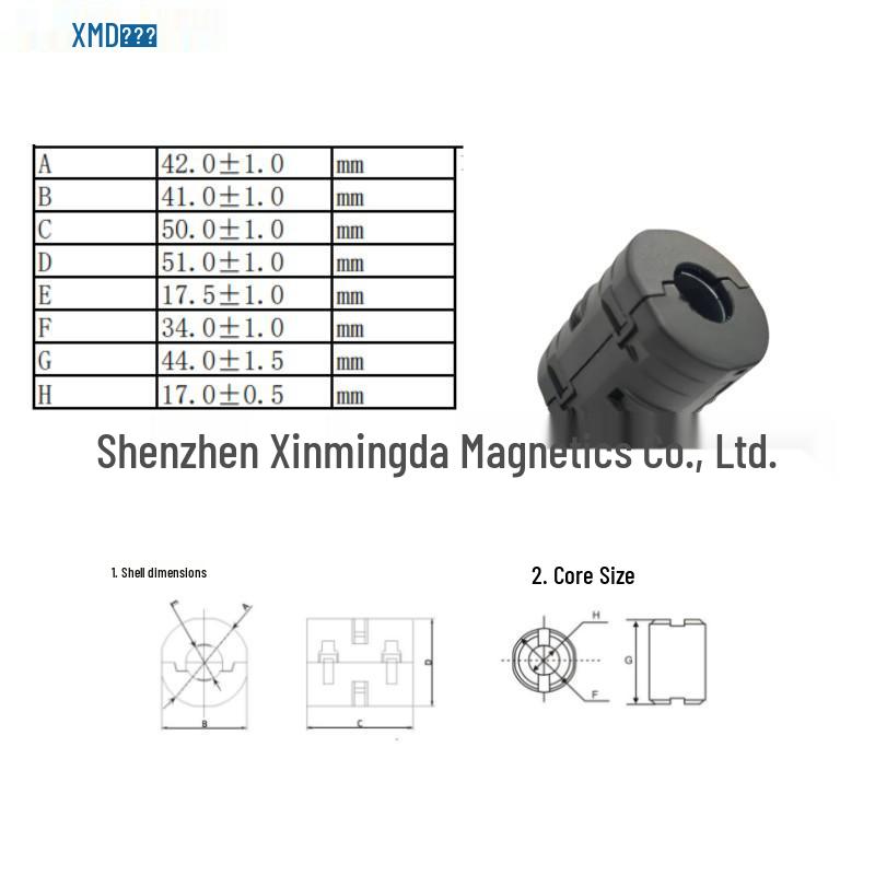 Никель-цинковый ферритовый EMI/EMC помехоподавляющий магнитный кольцевой сердечник-защелка