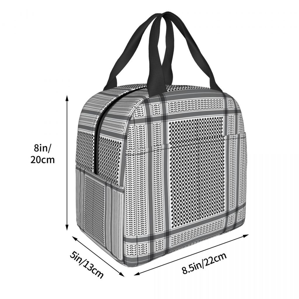 The Modern Great Keffiyeh Insulated Lunch Bag for Women Children Portable Food Boxes Thermal Lunch Box Tote