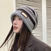 Blocked Fashionable Color Striped Design Women Casual Knitted Hat Winter For