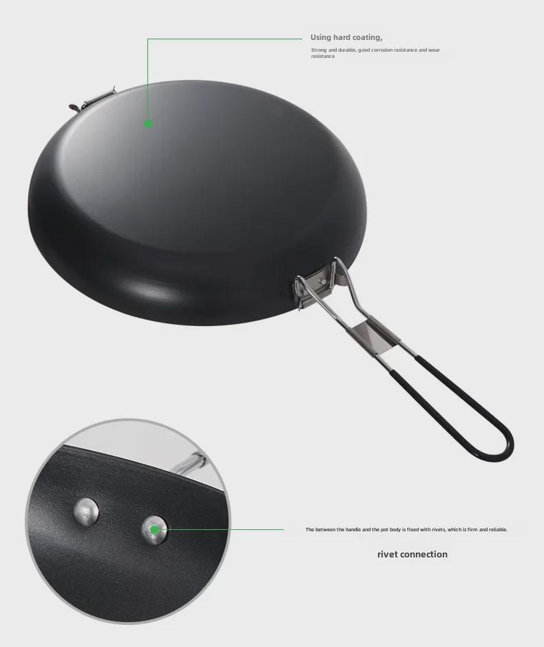 Portable Non-Stick Foldable Camp Pan for BBQ and Picnic