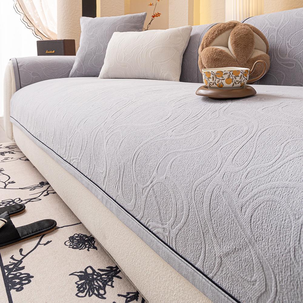 Light Luxury Sofa Cushion New Four-Season Universal High-End Chenille Jacquard Modern Simple Sofa Cover Back Towel