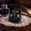Faceless Grim Reaper Statue 3D Printed Gothic Skull Boat Figurine, Small Desktop Ornament Halloween Decoration for Party Decoration, Dark Horror Theme