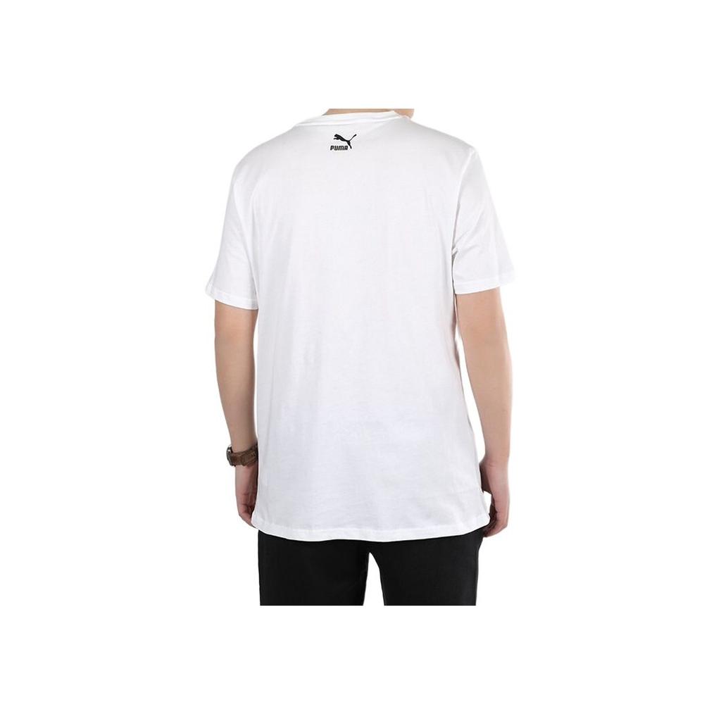 Puma Sports Fitness Round Neck Short Sleeve T-Shirt Men Tops White 598627-02