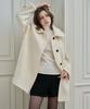 ARMOIRESECRET Ivory Flare Wool Coat