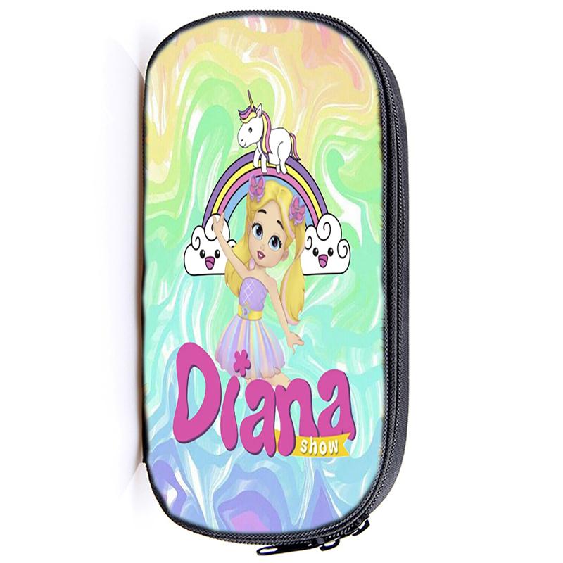 Детский пенал с изображением Дианы и Ромы для девочек, милый кавайный пенал для хранения карандашей, детская сумка для ручек, канцелярская коробка, школьные принадлежности для школьников