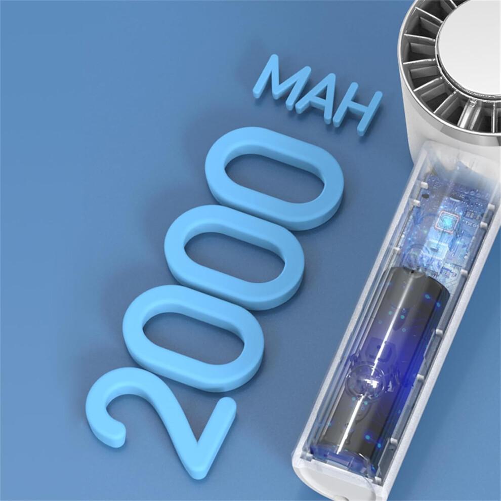 Portable Handheld Fan with Semiconductor Cooling USB Rechargeable Lightweight Pocket Size Dark Green