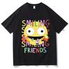 Футболка с принтом мультфильма Smiling Friends, удобная унисекс летняя футболка