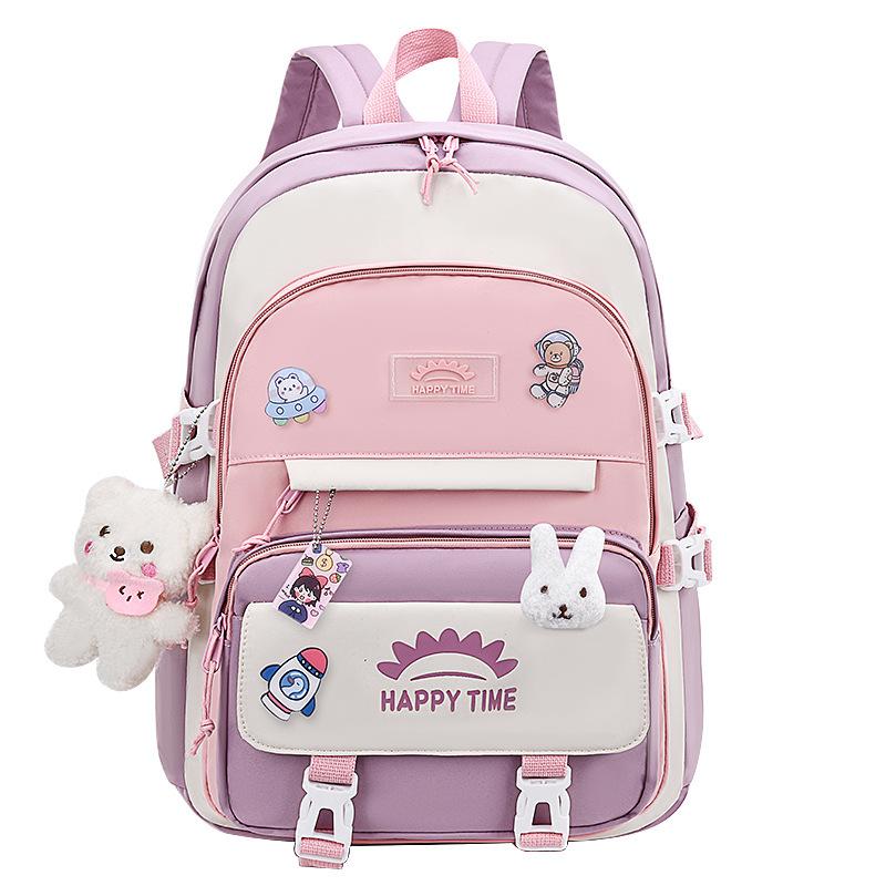 Winter New Primary School Schoolbag Load Reducing Backpack, Large Capacity, Trendy Backpack