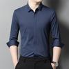 Long Sleeve Men Shirt Solid Color Business Casual Gentleman Shirts
