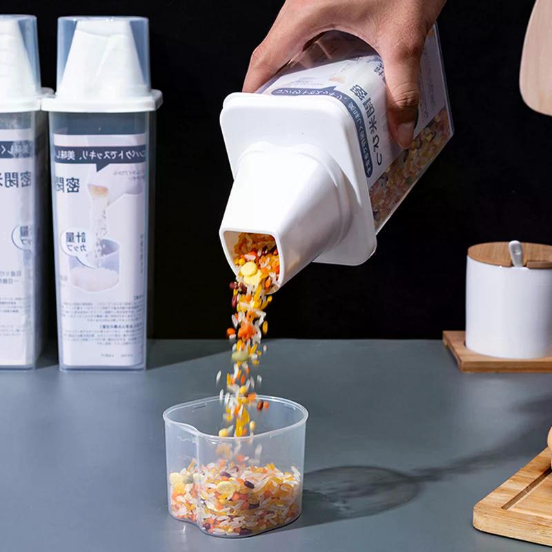 Кухонный контейнер для продуктов Герметичный криспер Емкость для зерна Хранение Сортировка кухни Контейнер для хранения риса Бутылки и банки