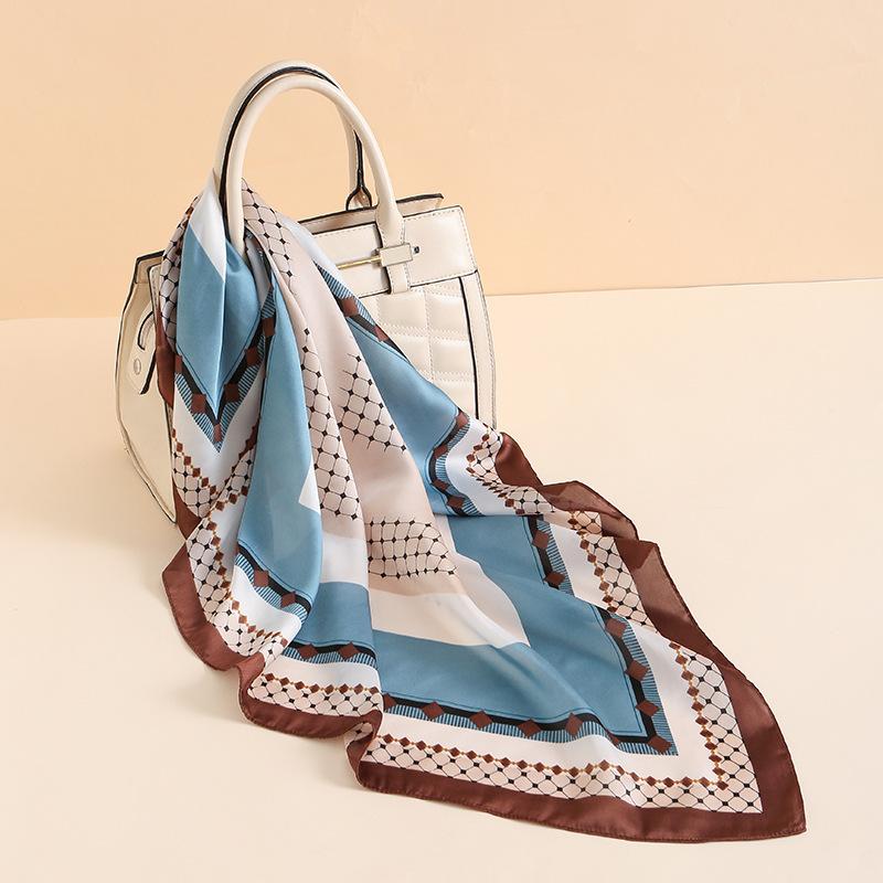 2024 New 70 CM Silk Shirt Decoration Small Square Scarf Fashionable And Versatile Commuting Scarf Neck Protection Scarf