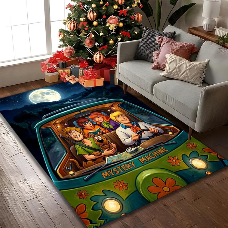 SCOOBY-DOO Rug Ideal for Reading Room, Multi-purpose Office Chair Sofa Carpet, Anti-slip Printed Home Area Rug