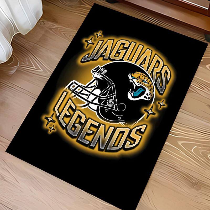 Jacksonville Jaguars logo Print Area Rug - Soft, Washable Non-Slip Indoor Mat for Office Chairs, Living Room, Home Office Decorative Rug