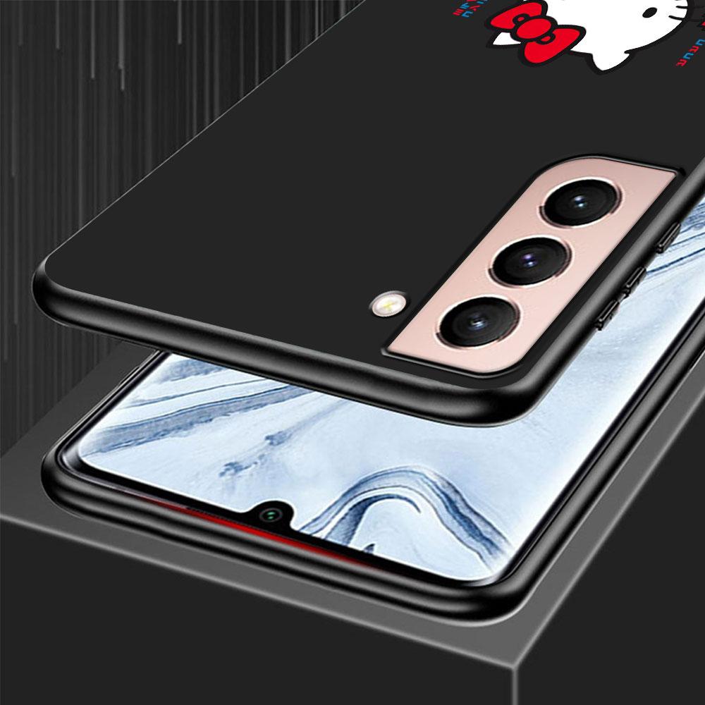 Мультяшный чехол Hello Kitty для Samsung Galaxy S23 S10e S10 S21 FE S22 S9 S24 Ultra S20 Plus Мягкий Черный ТПУ Чехол-бампер для телефона