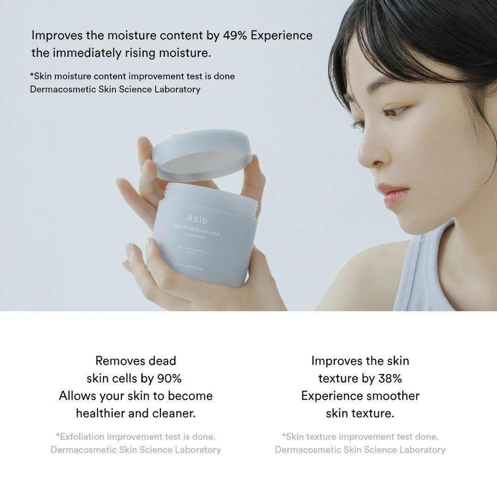 ABIB Увлажняющие пэды Sedum Hyaluron Pad 165 мл 75 шт.